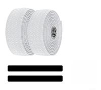 Honseadek Ruban adhésif pour guidon de vélo de route avec extrémités de barre, PU antidérapant et EVA absorbant les chocs, respirant pour vélo de longue distance (blanc)
