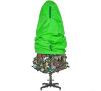Honseadek Sac de rangement imperméable pour sapin de Noël, housse pliable en tissu Oxford pour arbres de 0,9 m/1,5 m/2,7 m, anti-poussière avec cordon de serrage et poignées renforcées (vert émeraude