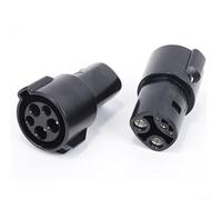 Honseadek SAE J1772 vers adaptateur de charge pour véhicule électrique EV Station Chargeur Modèle 3 Y S X Compatible 60A 250V IP54 Matériau ABS étanche Noir (J1772 (avec collier)
