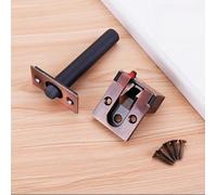 Honseadek Serrure de porte dissimulée, chaîne de sécurité antivol pour portes intérieures, boulon de porte en alliage de zinc avec joint à rotule, loquet de sécurité facile à installer (rouge antique)