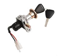 Honseadek Serrure électrique à 2 broches pour clé de vélo avec 2 clés pour vélo et scooter électrique - Pièces de rechange en argent ou or