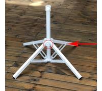 Honseadek Support de parasol d'extérieur avec trois ou quatre pieds pour siège de plage, pêche, format pliable pour parasols de 2,2 à 3,2 m, blanc ou noir (4 pieds noirs)