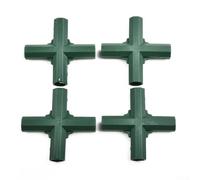 Honseadek Supports de jonction de 16 mm en plastique pour cadre de jardin pour serre pour connecteurs de plantes, structures d'escalade, support d'auvent, raccords en T à angle droit, connecteurs de