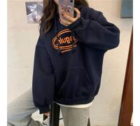 Honseadek Sweat à capuche décontracté en polaire pour femme avec lettre | Pull en tissu élastique de longueur régulière pour le printemps, l'été, l'automne, l'hiver, la vie quotidienne, les vacances