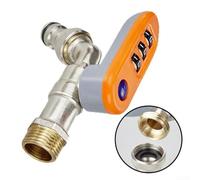 Honseadek Système de verrouillage de robinet de jardin pour camping-car, construction en laiton et plastique, poignée de verrouillage par mot de passe, vanne de portail sécurisée pour remorques