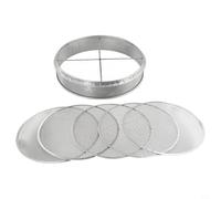 Honseadek Tamis de jardin en acier inoxydable avec 5 filtres interchangeables en maille de 3 mm, 6 mm, 9 mm, 10 mm, 12 mm pour l'élimination des pierres de compost, du sable et des mauvaises herbes