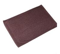 Honseadek Tapis de bain en coton doux et absorbant avec design lavable en machine, style classique pour la famille et l'hôtel (couleur café)
