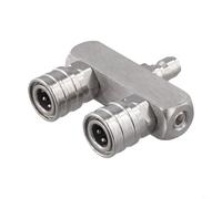 Honseadek Tête de buse de nettoyeur haute pression 2 en 1 en acier inoxydable avec adaptateur de jet double avec raccord rapide mâle femelle de 6,35 mm pour machine à laver de jardin (sans buse