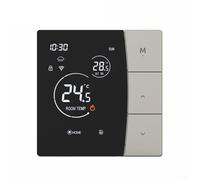 Honseadek Thermostat intelligent WiFi compatible avec Tuya, contrôleur non programmable pour chauffage au sol électrique et chaudière à gaz, télécommande par application (gris, 16A-WIFI)