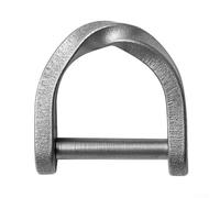 Honseadek Ti Mousqueton pour clés Porte-clés Camping Randonnée Fer à cheval Boucle (Gris)