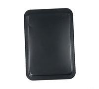 Honseadek Tôle de four en acier inoxydable 33 x 23 cm - Uniforme propre - Noir - Grande plaque de cuisson chauffante facile sans revêtement (TUBA)