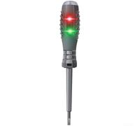 Honseadek Tournevis testeur de tension électrique LED avec pointe magnétique et double tête croix/plate pour détection de fil sous tension et détection de point d'arrêt (A)