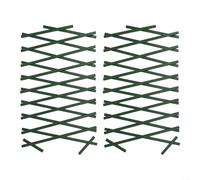 Honseadek Treillis Mural Extensible en Plastique, Crêpe PVC pour Plantes Grimpantes, Clôture de Jardin et Treillis (2 Pièces)