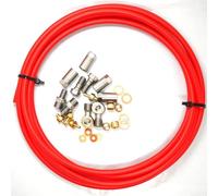 Honseadek Tuyau de frein à disque hydraulique avec kit de connecteur pour banjo pour étriers Hope, tube de ligne de 2,5 m - Compatible avec avant et arrière pour soutien-gorge de vélo (rouge)