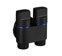 Honseadek Vanne d'angle à double contrôle G1/2 pour salle de bain, connecteur de machine à laver, valve d'alimentation en eau pour toilettes, bidet, pulvérisateur d'évier de cuisine, pommeau de douche
