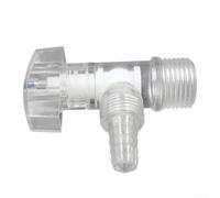 Honseadek Vanne filetée en plastique PC pour système d'irrigation de jardin, connecteur de débit transparent avec résistance à haute pression jusqu'à 9 MPa