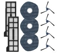 Honseadek X10 Pro Lot de 2 brosses latérales et 3 chiffons en microfibre pour aspirateur