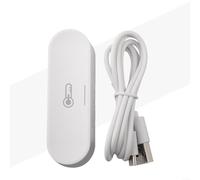 Honseadek Zigbee Capteur de température et d'humidité Moniteur d'intérieur Tuya Life App USB AA Power Voice Query Support 45 m Portée -10 °C à 60 °C 5 %