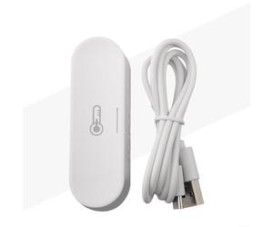 Honseadek Zigbee Capteur de température et d'humidité Moniteur d'intérieur Tuya Life App USB AA Power Voice Query Support 45 m Portée -10 °C à 60 °C 5 %