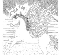 Honsell- Pégase Cadre Pegasus, Format 30 x 30 cm, Motif pré-imprimé à colorier avec peintures acryliques, aquarelles et à l'huile et feutres et Crayons de Couleur, 10126600, Blanc
