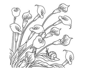 Honsell 12138 - Cadre avec Motif Calla, Format 30 x 30 cm, Motif pré-imprimé à colorier avec des peintures acryliques, aquarelles et à l'huile et feutres et Crayons de Couleur