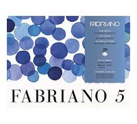 Honsell 19100264 - Fabriano Disegno 5" Carton aquarelle Blanc naturel 300 g/m² 31 x 41 cm 20 feuilles collées 4 faces, sans chlore et sans acide