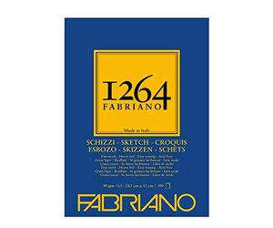 Honsell 19100633 Fabriano Schizzi 1264 Bloc de 100 feuilles de papier à croquis 90 g/m² Format A3 Blanc ivoire Sans acide