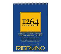 Honsell 19100637 Fabriano Schizzi 1264 Bloc de 120 feuilles de papier à croquis avec spirale de tête 90 g/m² Format A4 Blanc ivoire Sans acide