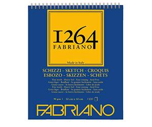 Honsell 19100638 Fabriano Schizzi 1264 Bloc de 120 feuilles de papier à esquisse en blanc ivoire 90 g/m² 30 x 30 cm