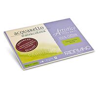 Honsell 19323141 Fabriano Artistico Acquarello Watercolour, extra blanc, grain grossier, 31 x 41 cm, 20 feuilles 300 g/m², carton aquarelle de qualité supérieure, bloc encollé sur les 4 côtés