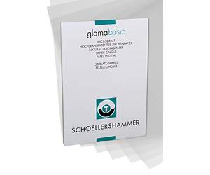Honsell 25514 Schoellershammer Glama Microdraft Bloc de 50 feuilles A4 110-115 g/m² pour dessin technique, croquis au crayon, feutre, encre