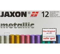 Honsell 47410 Jaxon Lot de 12 pastels à l'huile 2 x 6 couleurs métallisées dans un étui en carton, couleurs éclatantes et résistantes à la lumière, pour artistes amateurs, enfants, écoles, écoles artistiques, sans polluants