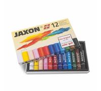 Honsell 47412 - Pastels à l'huile Jaxon, set de 12 dans un étui en carton, couleurs brillantes et résistantes à la lumière, idéal pour les artistes, les peintres amateurs, les enfants