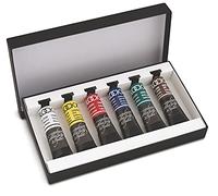 Honsell Blockx 40643 Lot de 6 tubes de peinture à l'huile pour artistes standard 6 x 20 ml Couleurs brillantes avec concentration élevée en pigments, 100% résistant à la lumière, multicolore