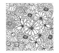 Honsell- Cadre en Forme de Fleurs-Format 30 x 30 cm-Motif pré-imprimé à colorier avec des peintures acryliques, aquarelles et à l'huile feutres et Couleurs, 10126606, Blanc