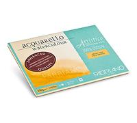 Honsell Fabriano Artistico Acquarello 19012636 Watercolour Papier blanc naturel à grain fin pressé froid 26 x 36 cm 20 feuilles 300 g/m² Papier aquarelle haut de gamme Blanc