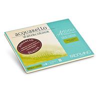 Honsell Fabriano Artistico Acquarello Watercolour Aquarelle Blanc Naturel Grain épais 23 x 30,5 cm 20 Feuilles 300 g/m² Papier cartonné de qualité supérieure avec 4 côtés collés