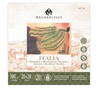 Honsell Magnani Bloc de papier aquarelle grain fin 300 g/m² 100 % coton pour écran rond 20 x 20 cm