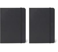 Honsell Sketchbook Black with Elastic Band Closure, DIN A5, Sheets, 80 g/m², Natural White Cartridge Paper, Acid for All Dry Techniques Such as Pencil, Charcoal, Pastel (Lot de 2)