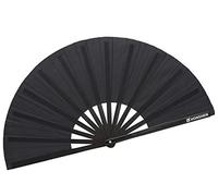 HONSHEN - Grand éventail pliable en bambou pour les événements de danse, les festivals noir