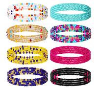 Honsny Perles de taille africaines de 58 à 127 cm pour femme - Chaîne de ventre superposée - Accessoires de bijoux de corps pour femme, 91.5 cm, Plastique, Pas de gemme