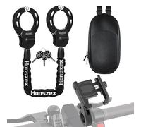 Honszex Cadenas Trotinette Electrique, Antivol Trotinette Electrique, Antivol Menotte Avec Sac Etanche et Support Téléphone, Accessoires pour Trotinette Electrique et Velo Electrique