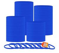 HONTIUS 0.24'' 25 Pièces Bracelets en silicone, Bleu Clair Élastiques en Silicone Bracelets en caoutchouc élastique Bracelet d'identification pour Sport Homme Femme-Largeur de 6mm Super étroite