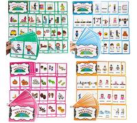 HONTOUSIP Verbes irréguliers/noms pluraux/degrés de comparaison/cartes flash pour enfants | Pour jardin d'enfants, enseignants, thérapeutes autistes, outils et jouets