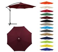 HonunGron Auvent De Remplacement pour Parasol 2,0/2,3/2,5/2,7m/3,0m, 6 Baleines/8 Baleines Toile De Parasol Déporté Remplacement Pour Cour,Jardin,Plage, Protection UV 50+ (2.3m-8 ribs,Vin Rouge)