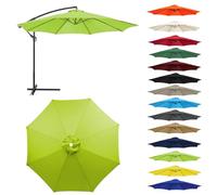 HonunGron Auvent De Remplacement pour Parasol 2,0/2,3/2,5/2,7m/3,0m, 6 Baleines/8 Baleines Toile De Parasol Déporté Remplacement Pour Cour,Jardin,Plage, Protection UV 50+ (2.5m-6 ribs,Vert)