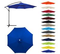 HonunGron Auvent De Remplacement pour Parasol 2,0/2,3/2,5/2,7m/3,0m, 6 Baleines/8 Baleines Toile De Parasol Déporté Remplacement Pour Cour,Jardin,Plage, Protection UV 50+ (3.0m-8 ribs,Bleu Royal)