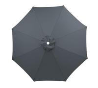 HonunGron Auvent De Remplacement pour Parasol 3.5m/3.0m/2.8m/2.7m/2.5m/2.3m/2m 6/8 Baleines, Toile De Parasol Déporté Remplacement Pour Cour, Jardin, Plage, Protection UV (Gris,6ribs-270cm)