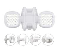 HONWELL Lumière de sécurité LED à piles, 6000K Lumière à détecteur de mouvement extérieur, IP65 Lumières de Sécurité Projecteurs, Lumière extérieure de Sécurité pour escalier, Couloir, Jardin, Blanc