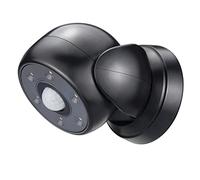 HONWELL Projecteur à LED avec détecteur de mouvement extérieur intérieur sans fil étanche à l'eau batterie extérieure projecteur lumière murale lumière de sécurité pour jardin porte couloir-Noir